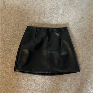 A&F Black Pleather Skort
